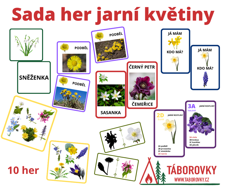 Sada her jarní květiny ve formátu PDF